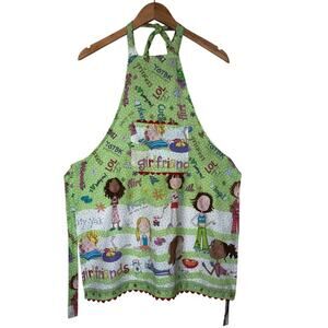 Made Especially for You Girls Apron Friendship Novelty Girls Gift Cotton Green